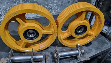 فلکه هرزگرد آسانسورهای گیرلس ، 6 شیار ، قطر CM 40