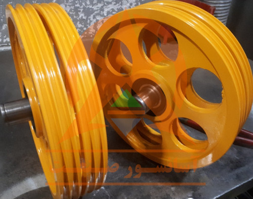 فلکه هرزگرد آسانسور های هیدرولیکی، قطر ۴۰ ، ۲ شیار، بکسل ۱۰